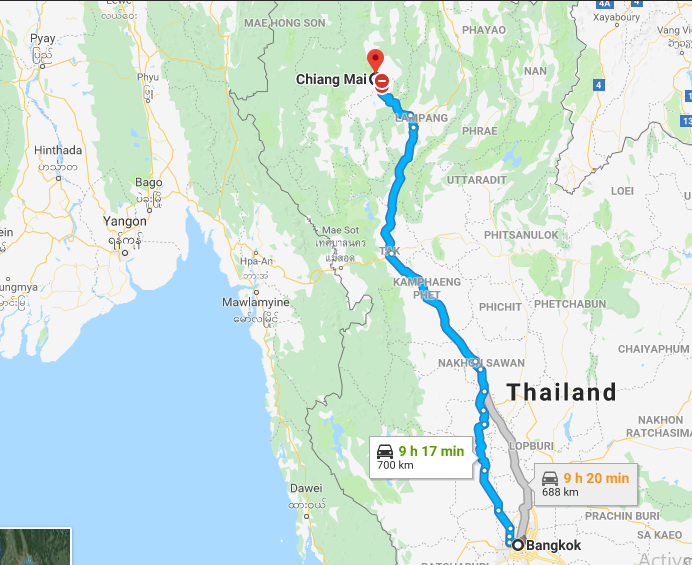 Từ Bangkok đến Chiang Mai
