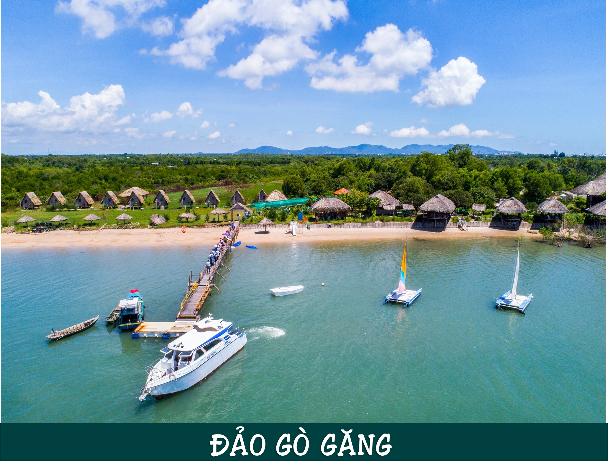 Đảo Gò Găng là thuộc địa phận xã Long Sơn và nằm cách trung tâm thành phố Vũng Tàu khoảng 3 km về hướng Tây Nam. 