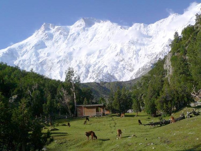 Nếu bạn đang tìm những cung đường trekking (đi bộ đường dài qua nhiều địa hình), chèo bè, leo núi, Pakistan chính là cái tên không thể thiếu. Ngọn Nanga Parbat cao 8.125 m nhìn từ đồng cỏ Fairy. Ảnh: Summitpost.