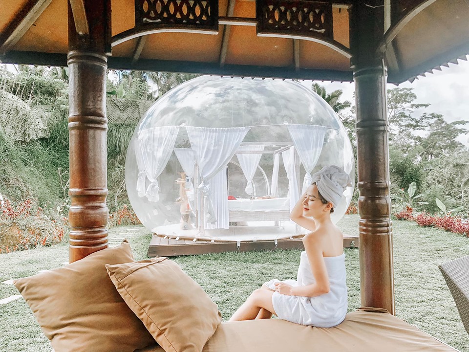 Khách sạn bong bóng ở Bali lên hình siêu ảo Khách sạn bong bóng ở Bali lên hình siêu ảo