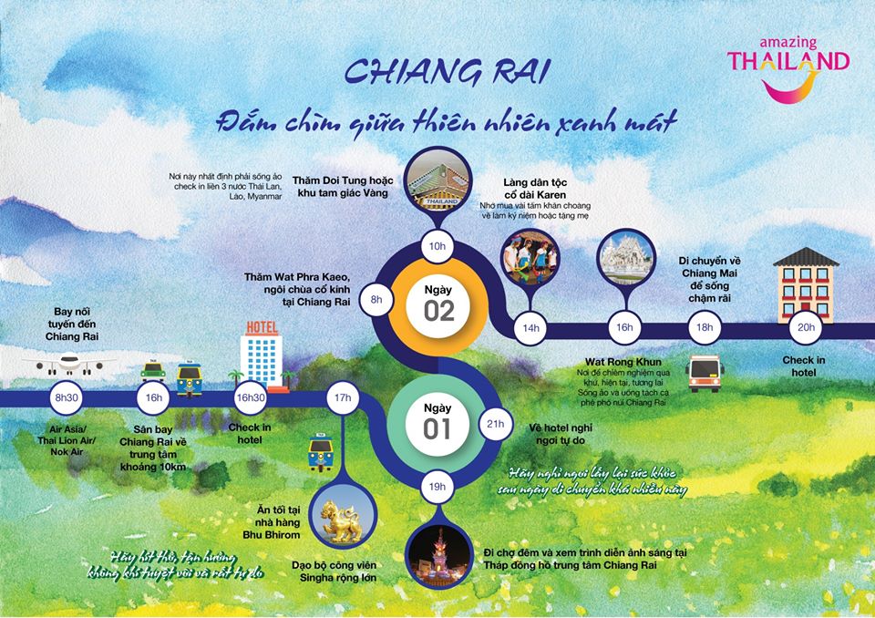 lich trinh du lich thai lan dulichchat 1 - Lịch trình 13 ngày khám phá trọn vẹn Chiang Rai, Chiang Mai, Mae Hong, Pai, Khao Yai và Bangkok